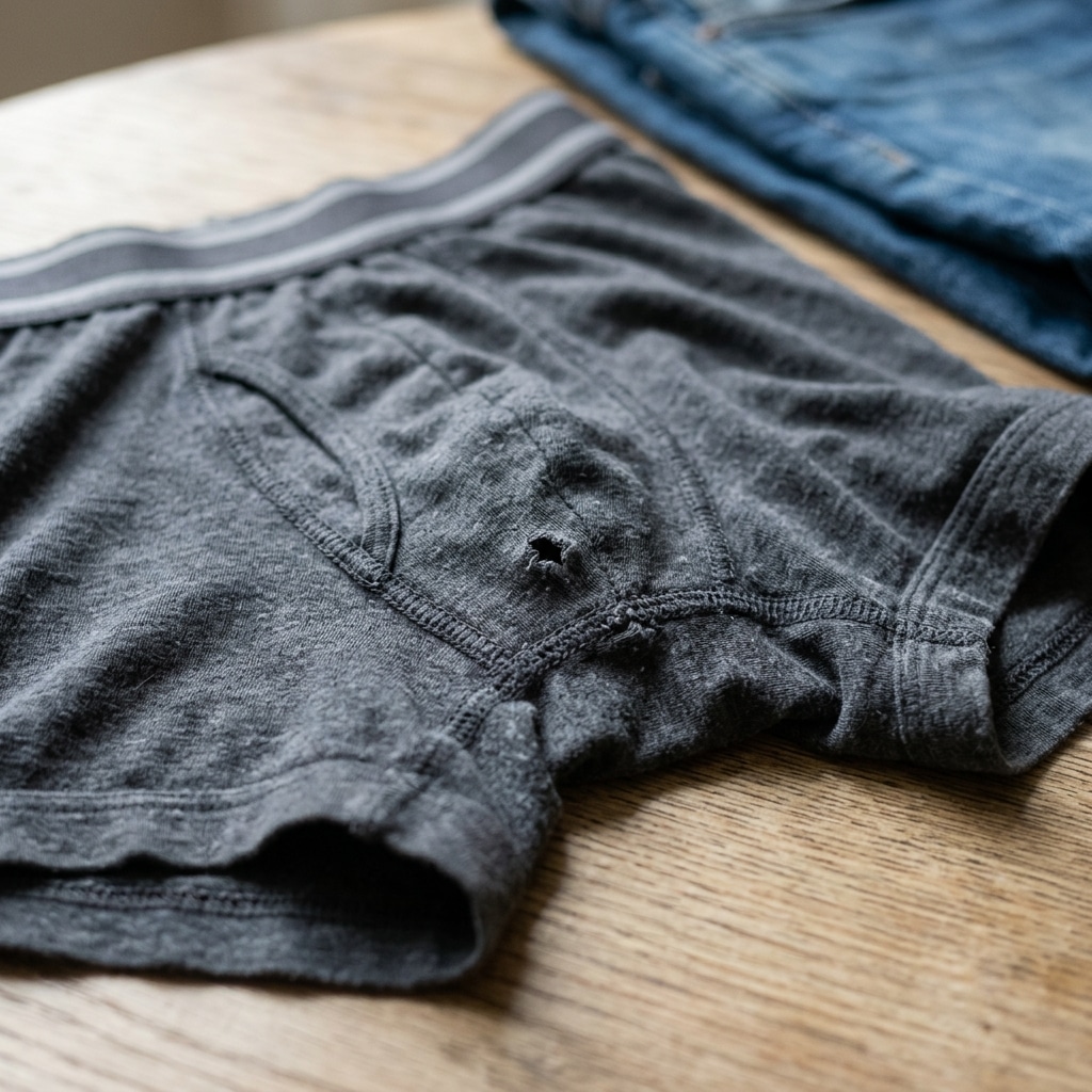39. We notice the holes in your underwear.