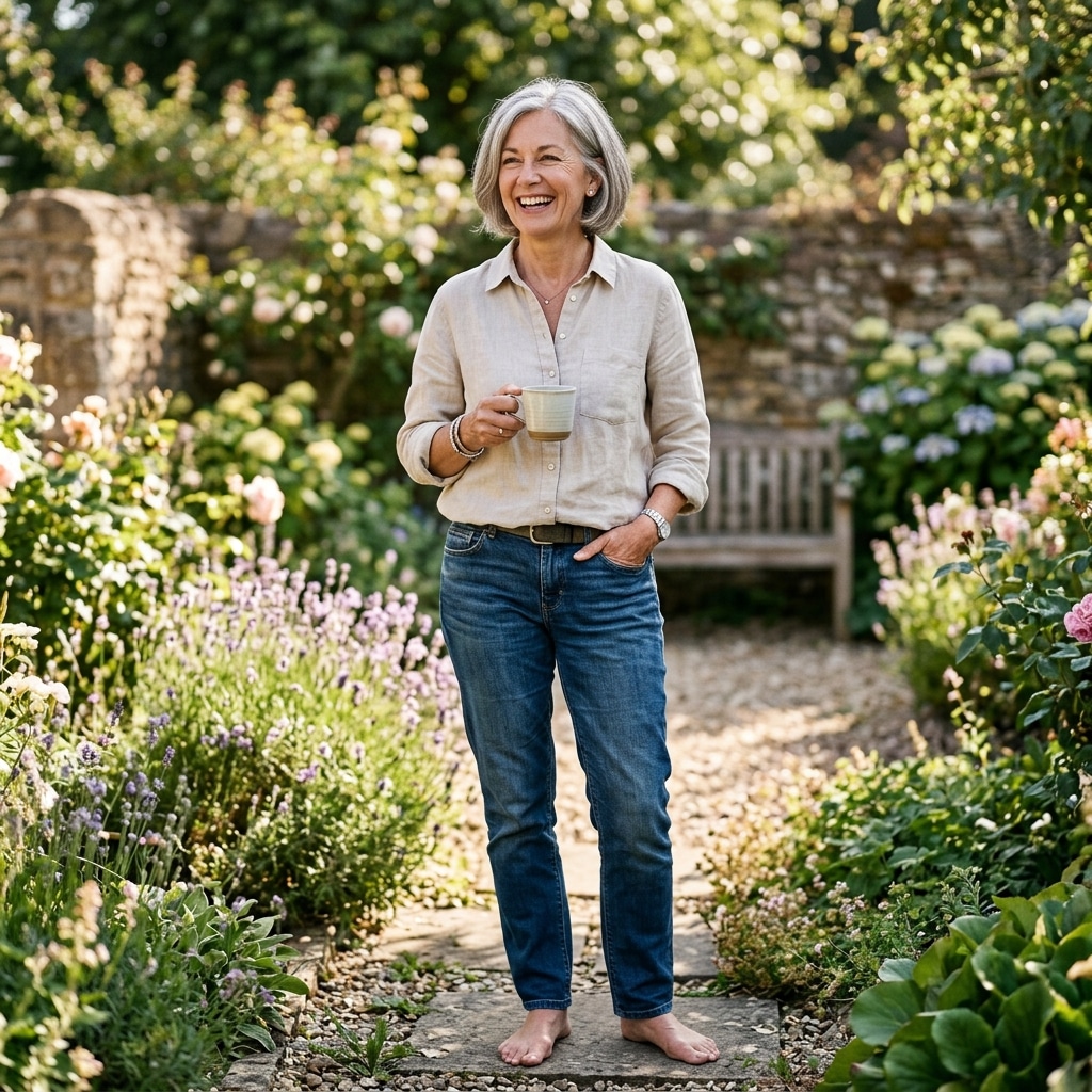 14. Linen Shirt Half-Tucked into Jeans