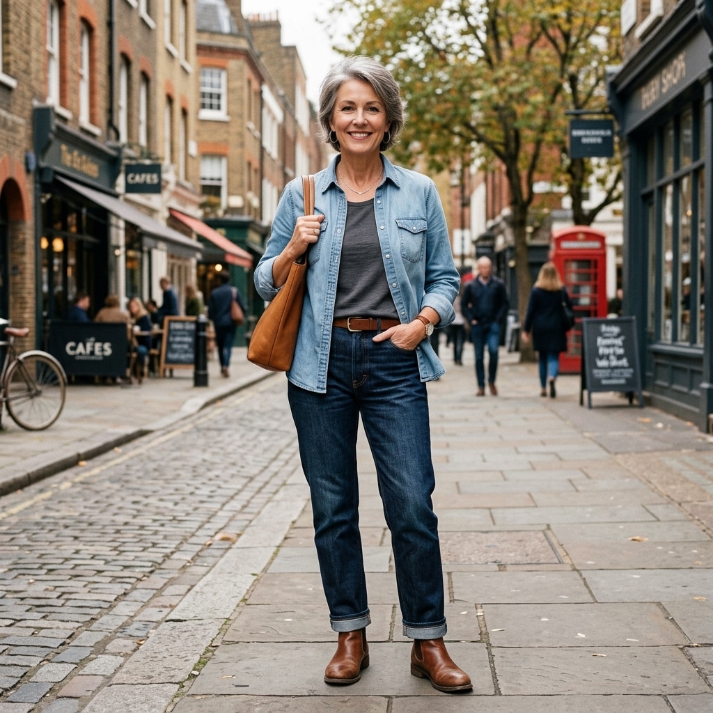 11. Denim-on-Denim in Different Washes