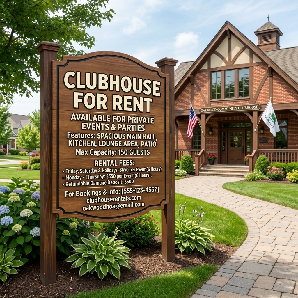 6. Clubhouse Rental Fee